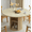 Oak-Table with Storage, variant on Wirrytor Round Dining Table, Modern Farmhouse Kitchen Table, 47 Inch Circle Dining Tables with Wood Strip Base for Kitchen Living Room (Natural)