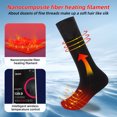 thumbnail image 4 of Ltrototea Heated Socks for Men Women, 5000mAh Rechargeable Heating Socks, Electric Socks with 3 Heat Settings, Washable Foot Warmer for Hunting Skiing Camping Hiking, 4 of 7