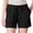 hwj# Black359, variant on Huowey Shorts For Women Straight Leg Casual Linen Pants Drawstring Elastic Waist Sports Loose Shorts With Pockets Solid Color Summer Casual Fashion Breathable Shorts Dailywear,Black,L