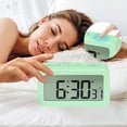 thumbnail image 3 of Unique Bargains Small Loud Alarm Clock Battery Operated Desk Clock Green, 3 of 6