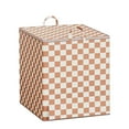 thumbnail image 2 of Large Storage Bag, Zipper Storage Basket, Moving Quilt Organizer, Heavy-duty Lattice Fabric, 100 Liter Capacity, for Clothes Storage, Travel, and Home Organization, by FAJHHA, 2 of 7