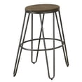 thumbnail image 2 of Furniture of America Mandy Metal Bar Stool in Silver Gun Metal (Set of 2), 2 of 5