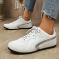 thumbnail image 4 of Tawop Shoes Women Womens Dress Shoes Work Shoes Flats Casual Comfort Round Toe Lace-Up White 8.5, 4 of 8