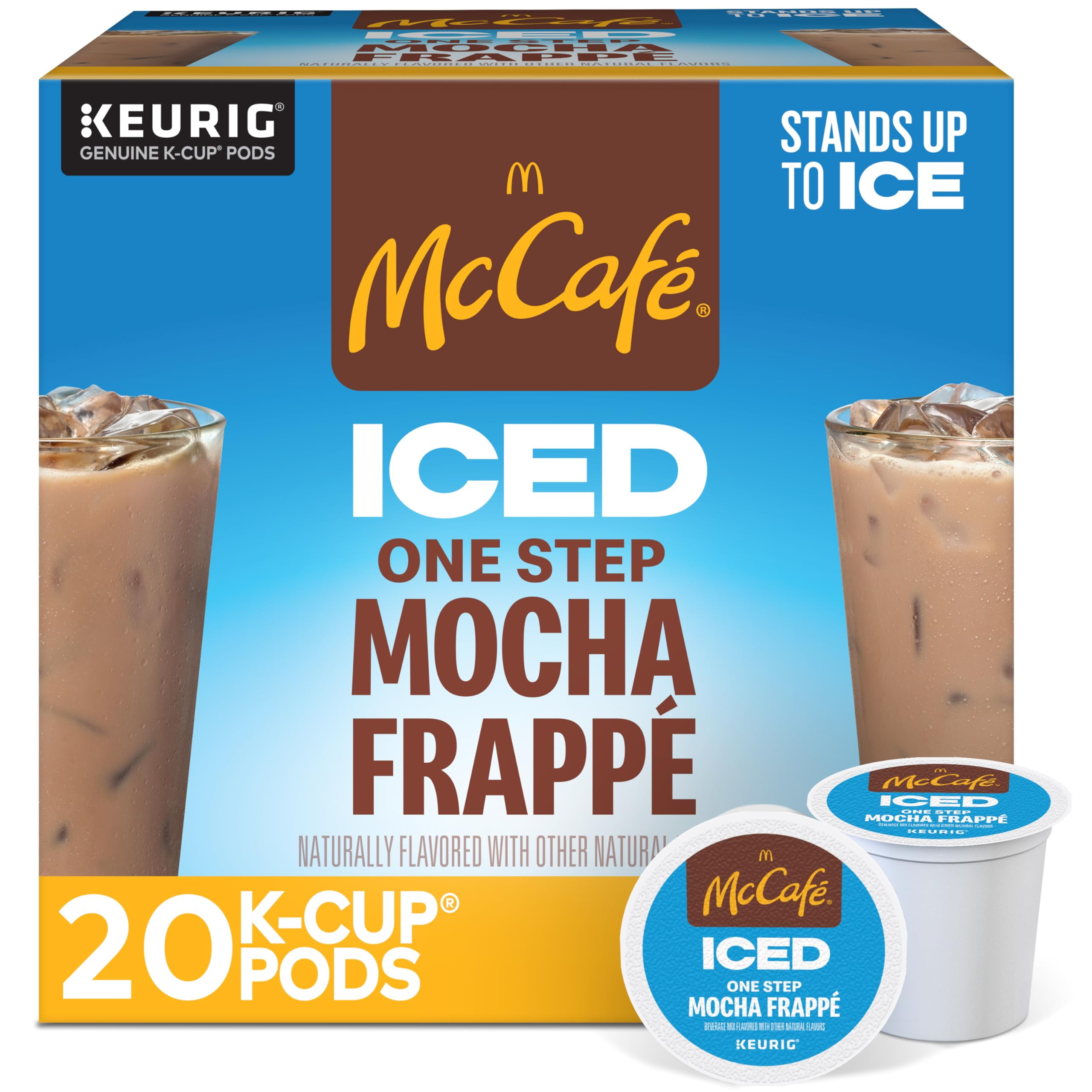 McCafe ICED One SCH4&nbsp;Step Mocha Frappe, Keurig Single Serve K-Cup Pods, 20 Count