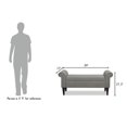 thumbnail image 4 of Jennifer Taylor Banc d'Accent d'Entrée Kathy Roll Arm Gris, 4 of 15