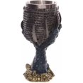 thumbnail image 2 of Copa de acero inoxidable con forma de calavera y garra de dragón, de doble pared, color azul, 2 of 3
