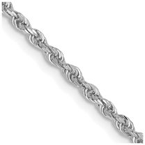 Primal Gold 14 Karat White Gold 2.00mm Diamond Cut Quadruple Rope Chain