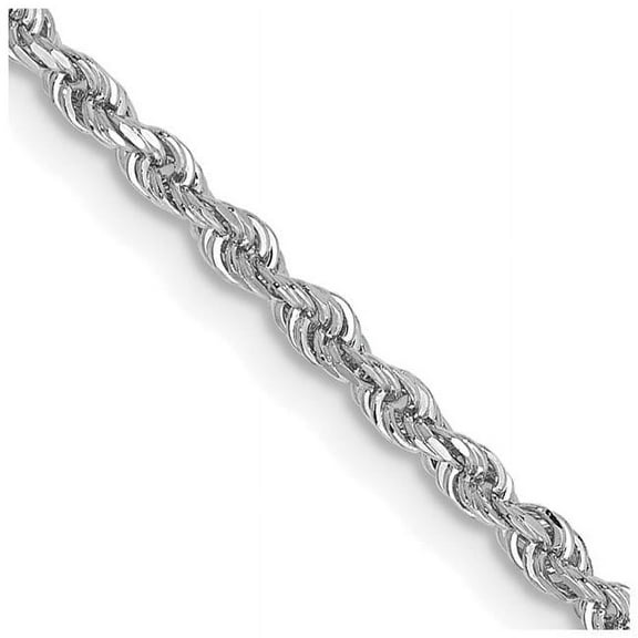 Primal Gold 14 Karat White Gold 2.00mm Diamond Cut Quadruple Rope Chain