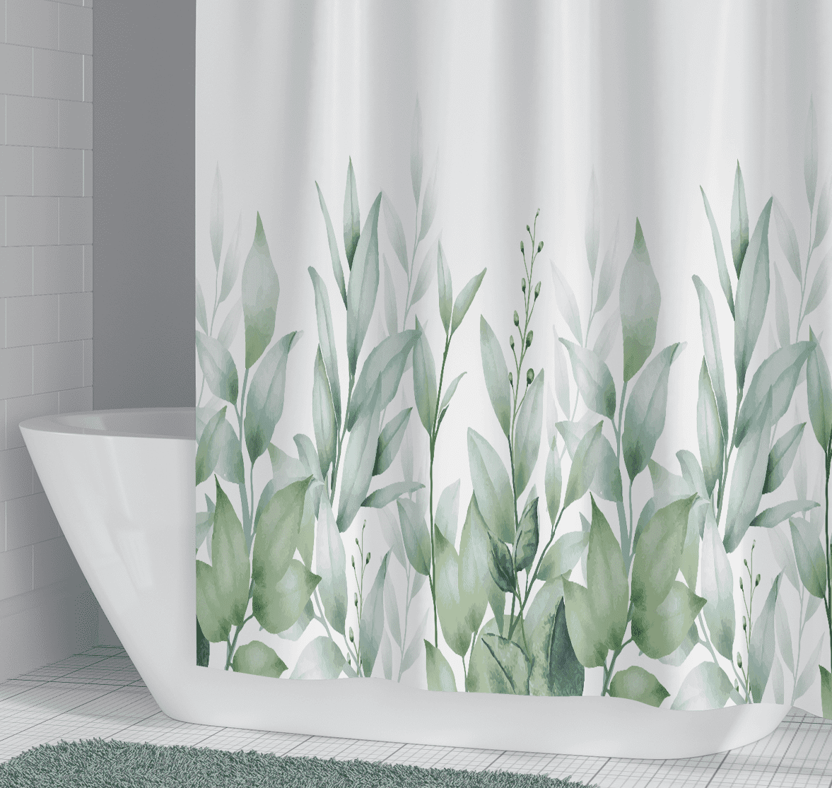Botanical Garden Shower Curtain + Medium Weight Liner