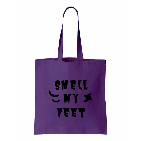 Smell My Feet, Halloween Cotton Canvas Re-Usable Shopping & Carry-All Tote Bag