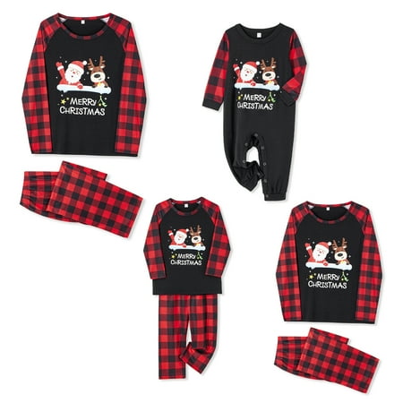 

Gwiyeopda Family Christmas Pajamas Set Sleepwear Nightwear Sleepsuit Loungewear Set for Adult Kid Baby
