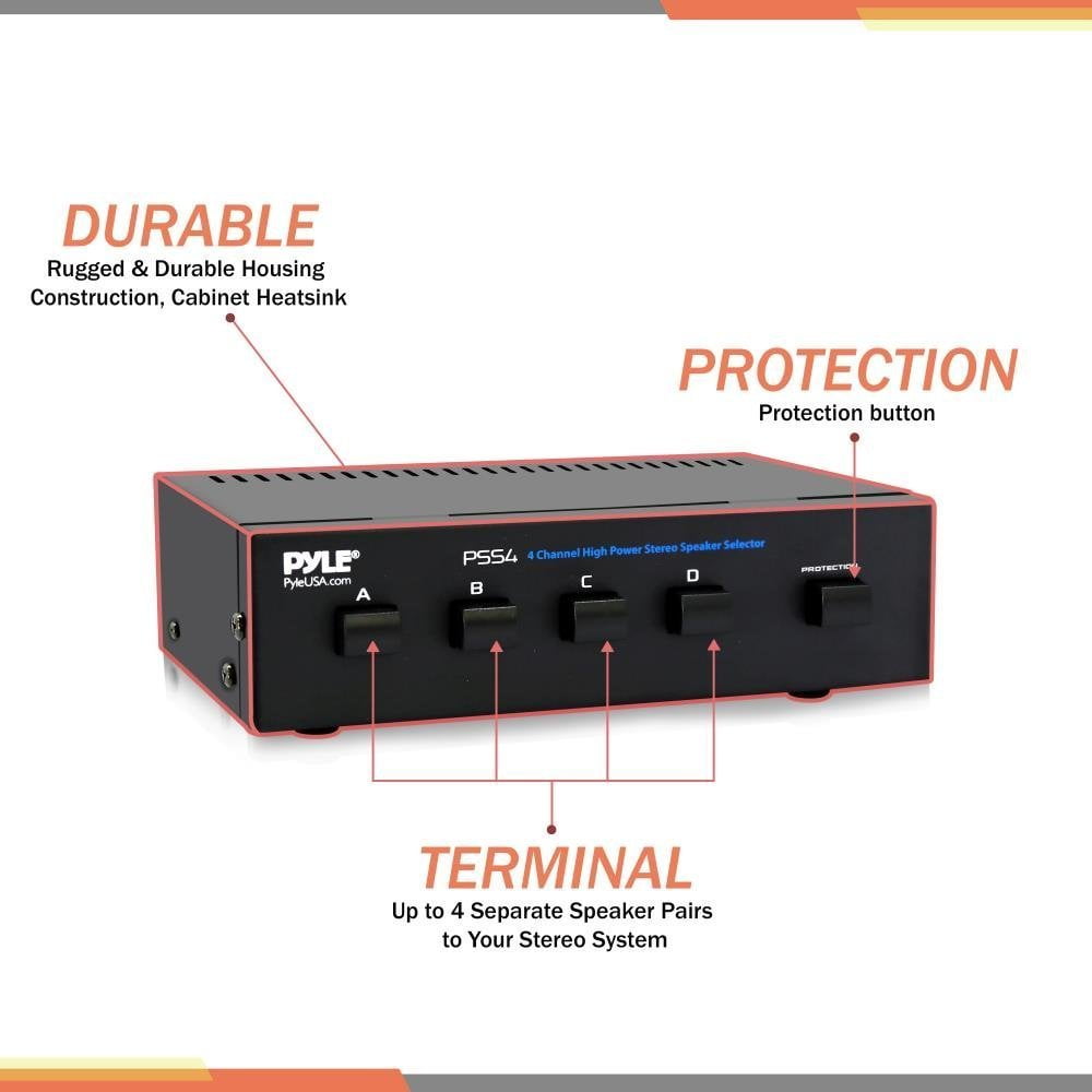 Pyle Home PSS4 4チャネル ステレオ スピーカー セレクター 並行輸入品 並行輸入品 Pyle Home PSS4 4チャネル ステレオ スピーカー セレクター 並行輸入品