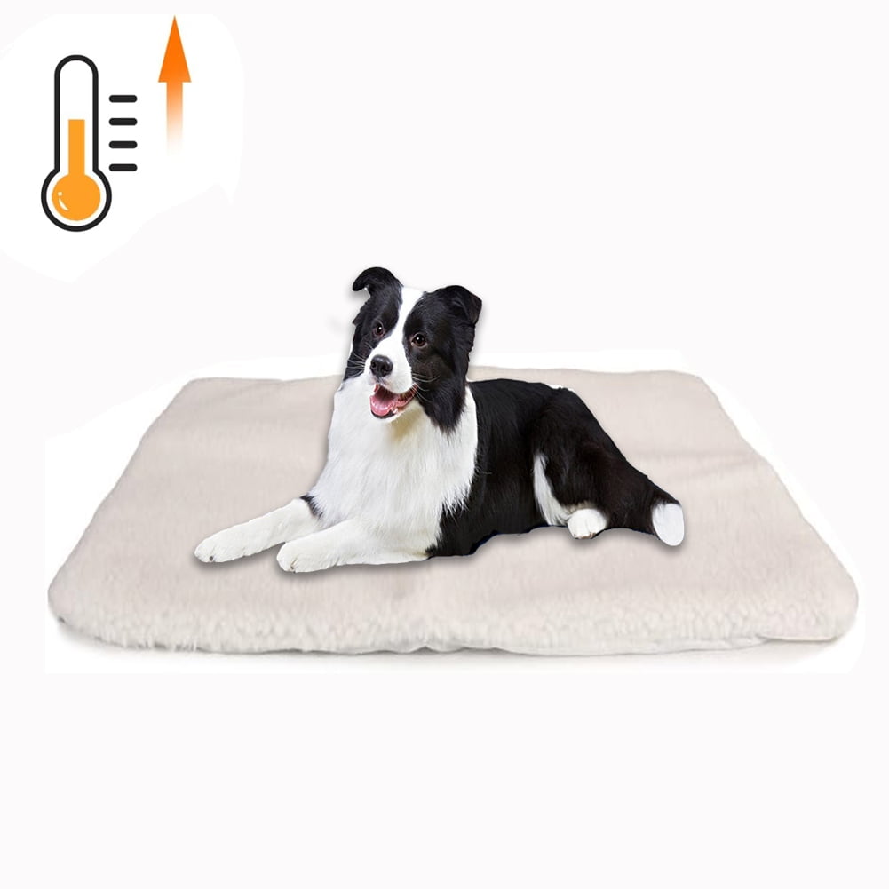 Self-Warming Cat Bed Pad,Self-Heating Thermal Cat and Dog Sleeping Bed Mat,Pet Warming Pad for Cats,Cat Warmer Mat for Feral and Indoor Outdoor Pets,Removable Machine Washable,White,18"x24" 1PC