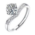 2PCS Jewelry Sets Zirconia Ring for Women Square Cluster Cubic Zircon