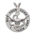 thumbnail image 2 of Longhorn - Texas Buy Your Ticket And Ride Affirmation Ring Necklace, 2 of 3