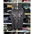 thumbnail image 4 of T-shirt Rétro Bleu à Motif Gothique Imprimé Mode Hip Hop Street Y2K Grande Taille Col Rond Manches Courtes Femme Couple Couple Haut, 4 of 6