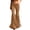 A41 Khaki, variant on Glisme Pants For Women Solid Color Elastic Waist Summer Tassels Women Bootcut Leg Trousers Size L Khaki
