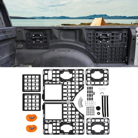 Side Bed Panel for 2015-2025 Ford F150 Side Molle Panel 5.5FT 6.5FT Truck Bed Panel Rear Cargo Storage Shelf for 2024 Ford F-150 Accessories