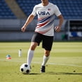 thumbnail image 5 of 2026 Soccer Cup Retro Jersey for Men, Round Neck Short Sleeve Pullover with National Flag & Player Graphic Print for Fan Gathering & Streetwear White XXXL, 5 of 7