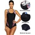 thumbnail image 2 of Charmo Womens Pro One Piece Athletic Bathing Suit Color Block Swimsuit, 2 of 6