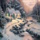 thumbnail image 1 of Conjunto Costura Escena Nieve 5D DIY Mosaico S Artesanía, 1 of 9