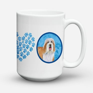 Carolines Treasures LH9375BU-CM15 Blue Bearded Collie Coffee Mug 15 oz 15 ounce multicolor