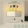 thumbnail image 4 of Bathroom Light Fixtures, 3 Light Matte Black Bathroom Vanity Light, Black Bathroom Lights Over Mirror with Clear Glass Shade, Bathroom Wall Sconces for Mirror Bedroom Living Room Hallway, 4 of 8