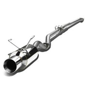 DNA Motoring CBE-HC02SI-NRT For 2002 to 2005 Civic Si EP3 K20A 4" Rolled Muffler Tip Racing Catback Exhaust System 03 04
