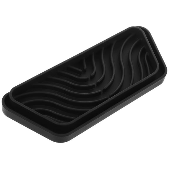 Silicone Fridge Drip Catcher for Water Dispenser Tray Black Flexible and 1 Piece