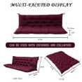thumbnail image 6 of Porch Swing Cushion 47in, Waterproof Bench Cushion for Outdoor Furniture, 2-3 Seater Replacement Glider Cushion with Ties for Backyard and Garden（Wine Red 47"), 6 of 7