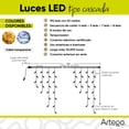 thumbnail image 2 of Luces Serie de Navidad tipo cascada Artego 192 LED 5m cable transparente interior/exterior 8 modos de uso con temporizador, 2 of 9