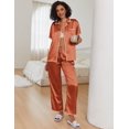 thumbnail image 3 of EKOUAER Silk Pajamas for Women Set Satin Two Piece Pjs Sets Ric Rac Trim Contrast Loungewear, 3 of 6