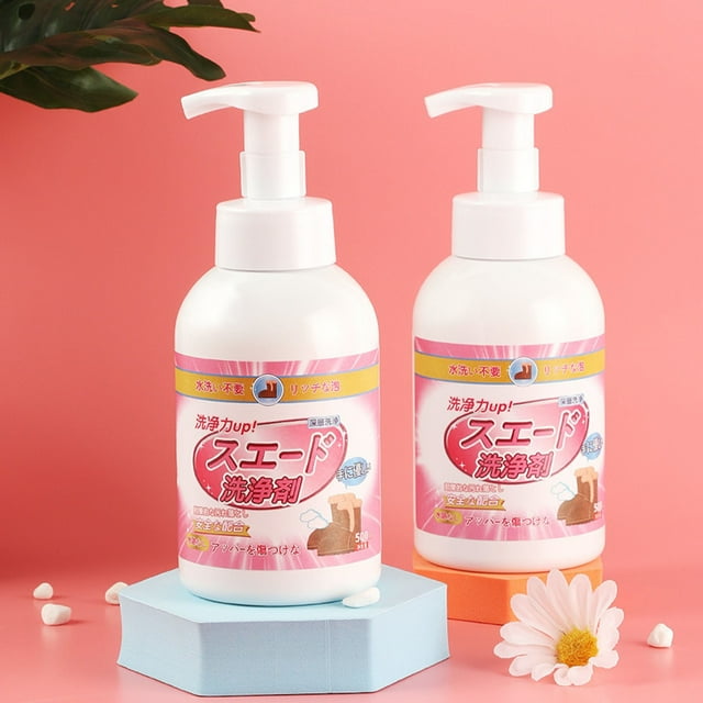 Sokhug Fleece Cleaner 500ml Suede Suede for Shoes Snow Boot Foam Maintenance Detergent 500ml