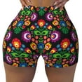 thumbnail image 2 of Uemuo Traditional Floral Polish Pattern Women Workout Impact Shorts Scrunch Butt Lifting Gym Shorts Seamless Booty Biker Shorts-Medium, 2 of 8