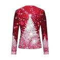thumbnail image 3 of Christmas Long Sleeve Shirts for Women 2025 Fall Fashion Basic Trendy Crew Neck Slim Fit Casual Tops, 3 of 5