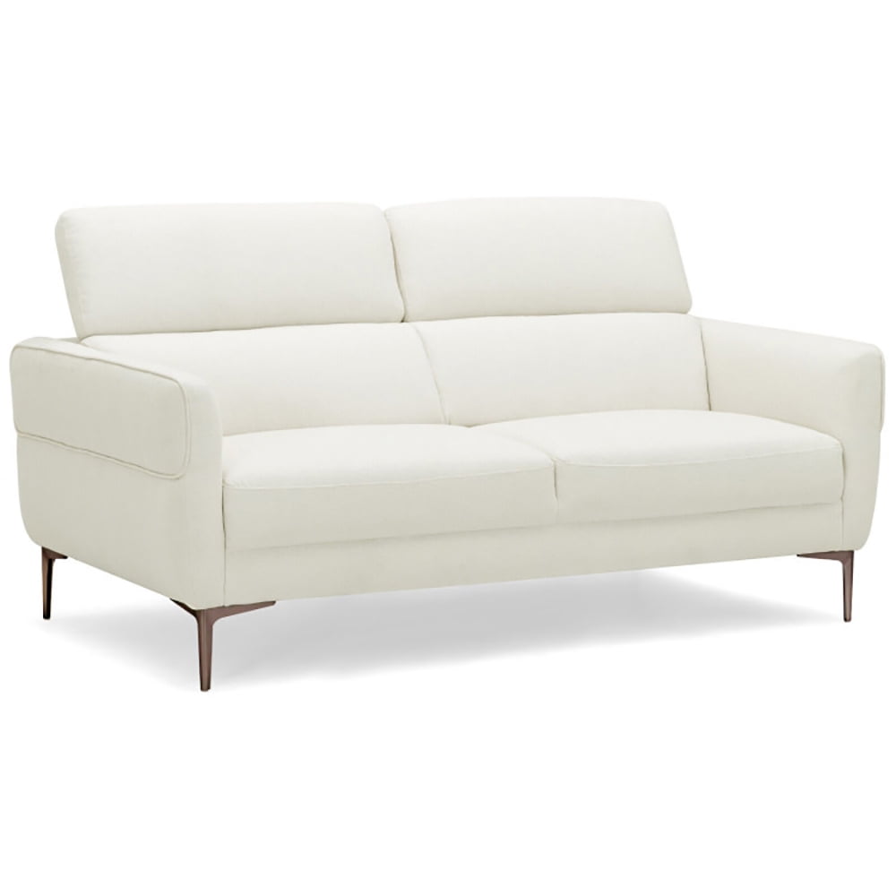 Finihen Loveseat Sofa, Modern Loveseat Sofa Couch, 72.5 Inch Modern Fabric Loveseat Sofa Couch with Adjustable Headrest, for Living Room, Bedroom, White Finihen Loveseat Sofa, Modern Loveseat Sofa Couch, 72.5 Inch Modern Fabric Loveseat Sofa Couch with Adjustable Headrest, for Living Room, Bedroom, White