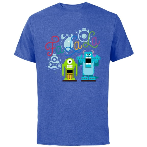 Disney PIXAR Monsters Inc. Mike & Sully Fa La La Holiday - Short Sleeve Cotton T-Shirt for Adults - Customized-Royal Heather