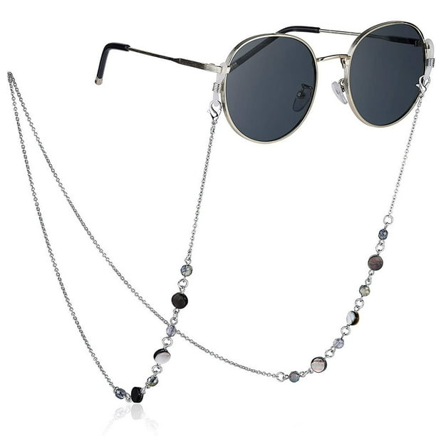 Acheter Chaîne de perles noires, lanière de lunettes de lecture, accessoires  pour femmes, lunettes de soleil, sangles de maintien, cordons