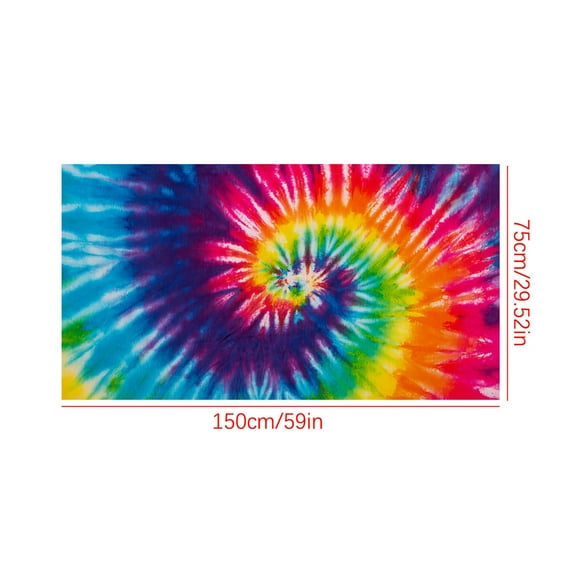 SDJMa Microfiber Beach Towel, 30"x60" Oversized Lightweight Thin Rainbow Tie-Dye Printed Beach Towels, Compact Sand Free Super Absorbent Swim Pool Blanket for Adults Kids Outdoor Traveling