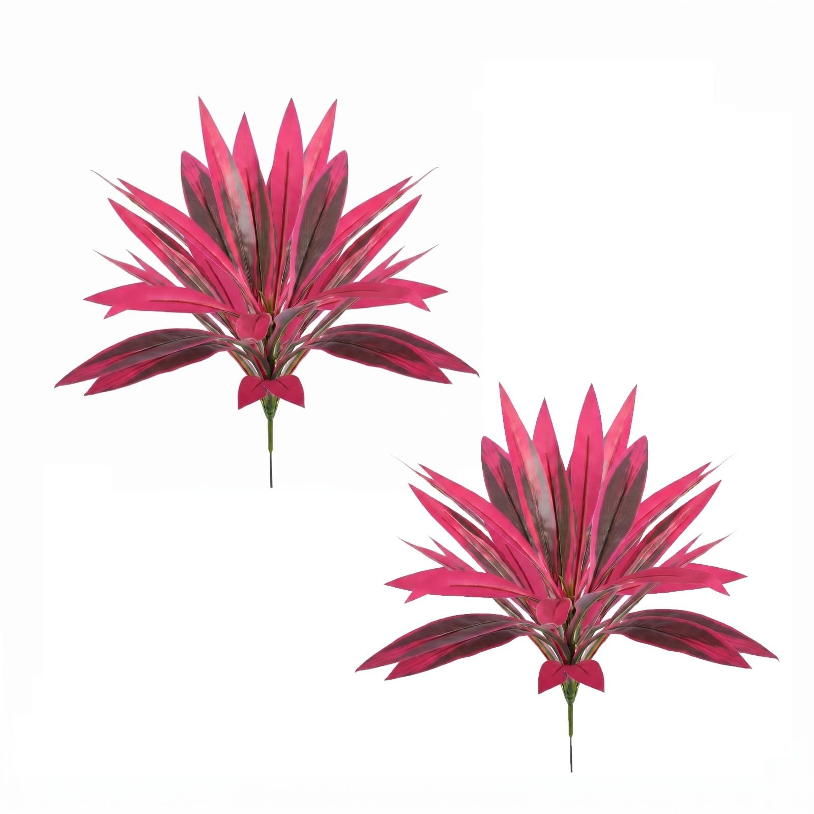 Artificial Red Cordyline Ti Plant, Artificial Ti Plant Faux Tropical, Realistic Red Cordyline Fake Indoor Outdoor Plants, No Maintenance Plants for Home Patio Office Garden Decor,2 PCS