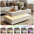 thumbnail image 4 of Manxile LED Coffee Table with 2 Storage Drawers, Modern White Coffee Table w/20 Colors LED Lights/APP Control, 4 of 7
