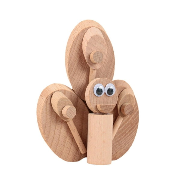 Figuras de animales pequeños de madera para decoración de juguetes de animales para preescolar y aprendizaje temprano Pavo real