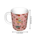 thumbnail image 2 of Qokaie Retro 70s 60s Hippie Flower Pattern Premium Ceramic Coffee Mugs with Handle for Men Women - Durable, Stylish, and Ergonomic Cup - Perfect for Home, Office, and Cafés, 2 of 6