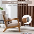 thumbnail image 4 of Mid Century Modern Accent Chair with High Back, Single Lounge Armchair with Solid Wood Frame, Comfy Reading Chair for Living Room, Easy Assembly
Visit the Store,High Back-beige, 4 of 16