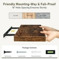 thumbnail image 3 of Floating Shelves Wall Shelf 30 Inch Long, Rustic Wood Bathroom Shelves 30 Inch, Farmhouse Home Decor Kitchen Living Room Bedroom Shelves Wall Mounted, 30 x 6.7 x 1.4 Inch, Set of 3, Rustic Brown, 3 of 14