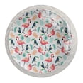 thumbnail image 1 of 4 Pcs Flamingo Knobs for Kitchen Cabinet Cupboard Dresser Bookcase Drawer Pulls Handles Round Home Decor, 1 of 5