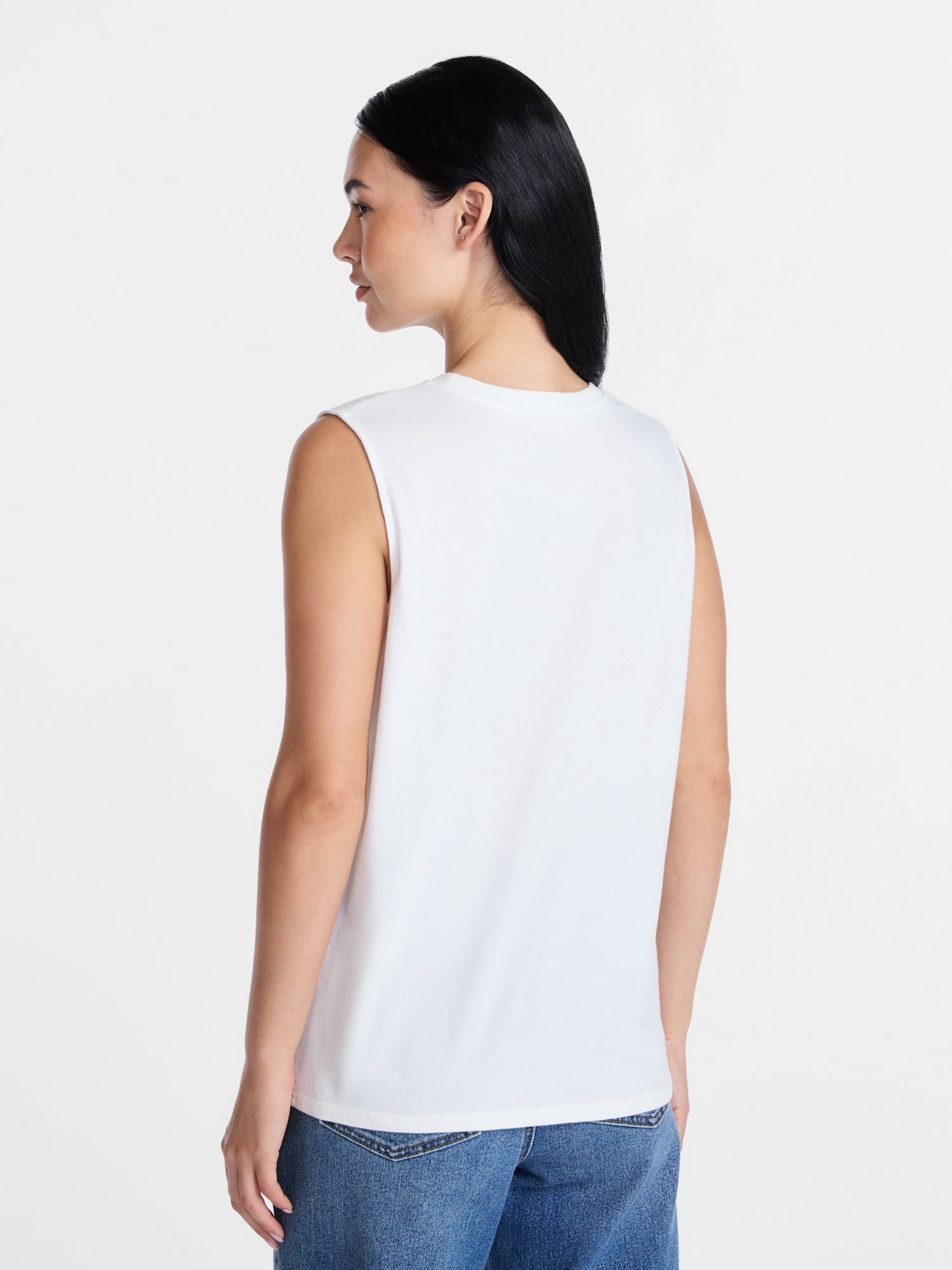 Americana Women's Seventy Six Stars Graphic Muscle Tank Top from Way to Celebrate, Sizes S-XXXL