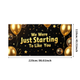 thumbnail image 1 of Black Background Banner with Golden Balloons Stars and Ribbons We Just Starting to Like You Party Decorations Backdrop for Celebrations Events Gatherings Parties, 1 of 4