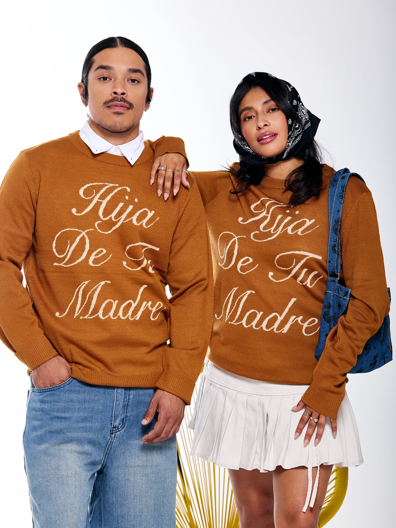 Hija De Tu Madre, Unisex Knit Sweater, Sacred Heart, Sizes XS-3XL