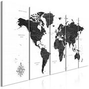 artgeist Canvas Wall Art Print World Map 225x90 cm / 89"x35" 5 pcs Home Decor Framed Stretched Picture Photo Painting Artwork Image k-A-0422-b-m